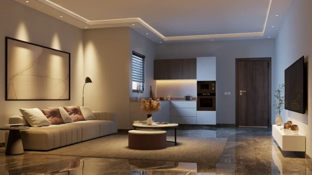 One Bedroom Apartment interior render — Faisal Jewel