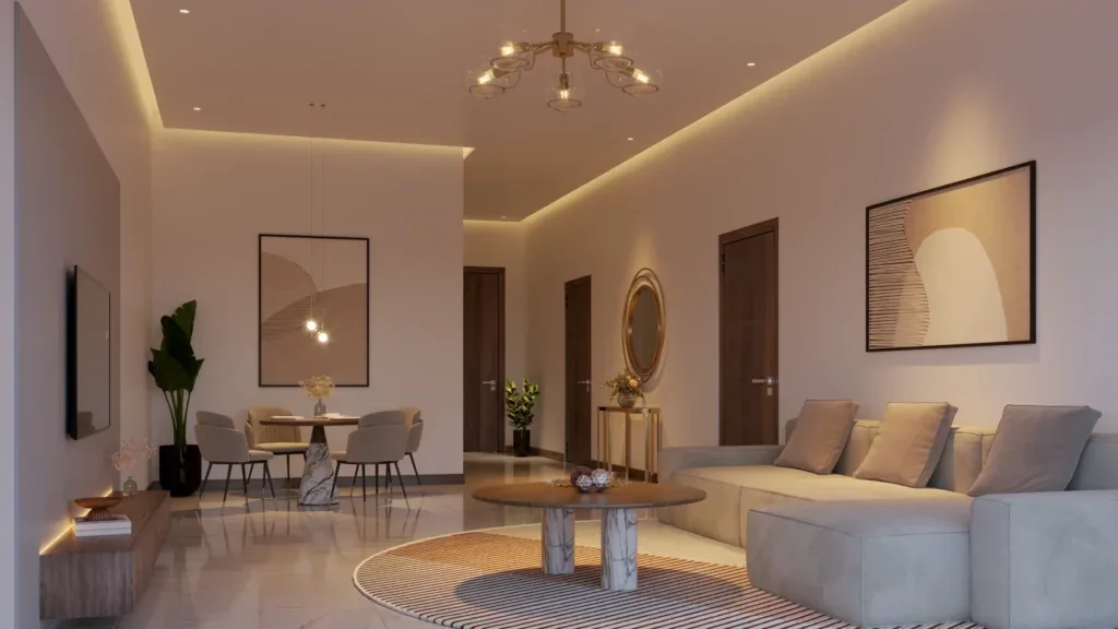 Two Bedroom Apartment interior render — Faisal Jewel