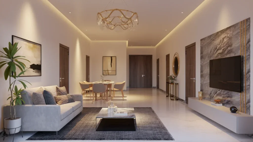 Three Bedroom Apartment interior render — Faisal Jewel